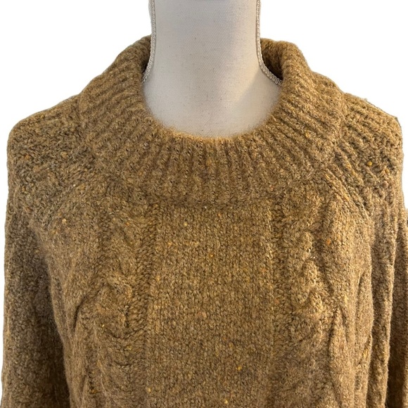 Universal Thread Mock Neck Cable Knit Sweater Women’s Sz 1X Camel Brown NEW - Picture 3 of 10